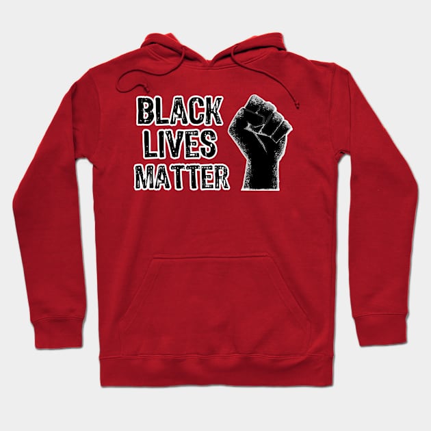 Black Lives Matter Civil Rights Fist Hoodie by Scar